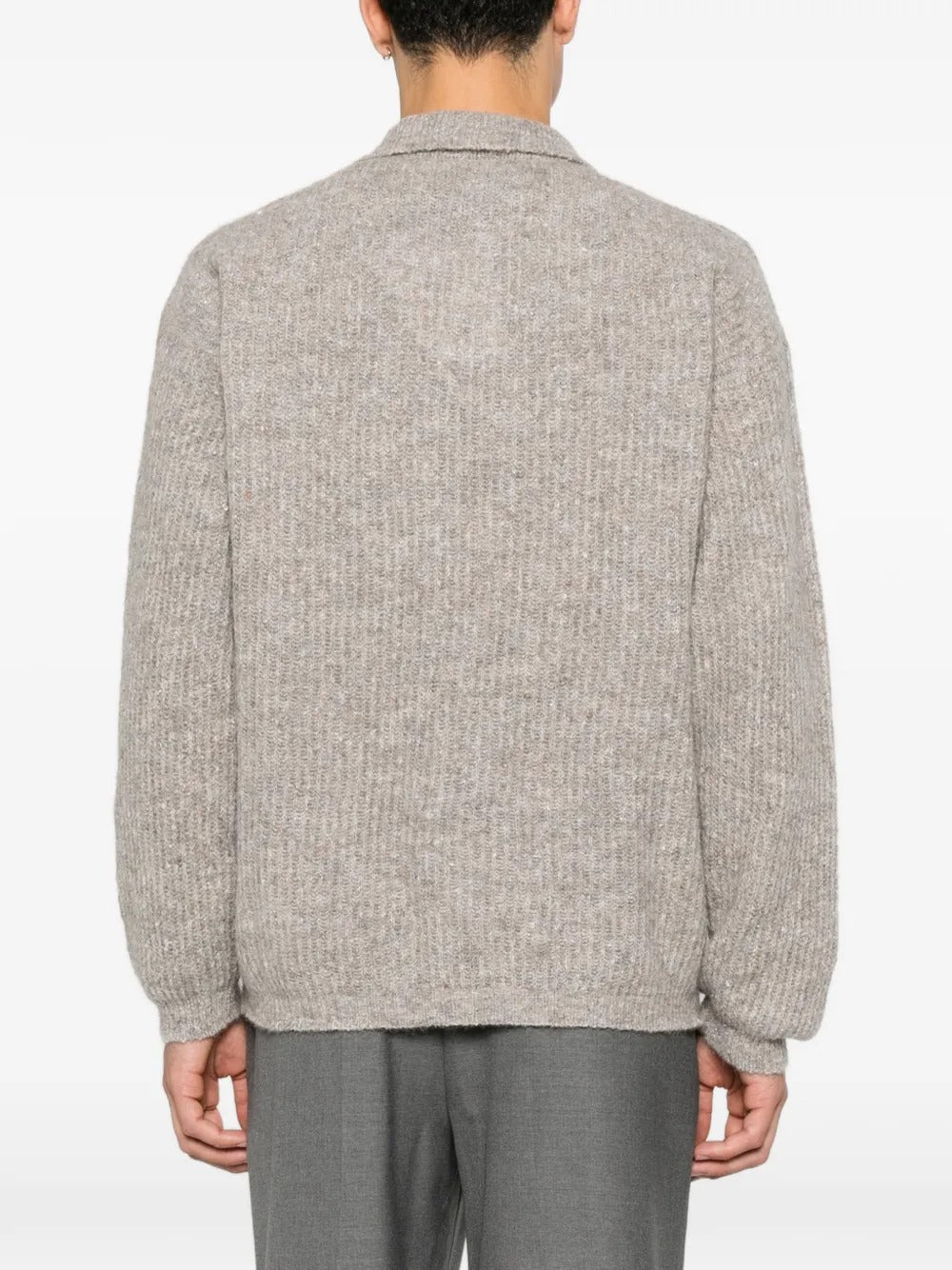 Amaranto ribbed-knit button-up sweater-AMARÁNTO-Verso