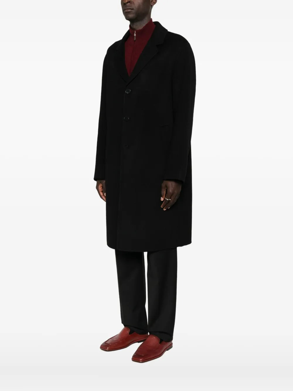 Amaránto single-breasted coat-AMARANTO-Verso