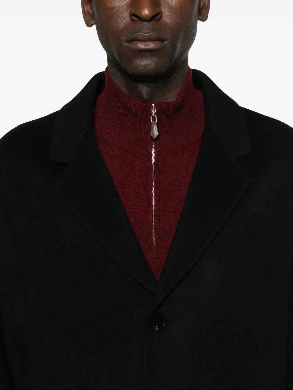 Amaránto single-breasted coat-AMARANTO-Verso