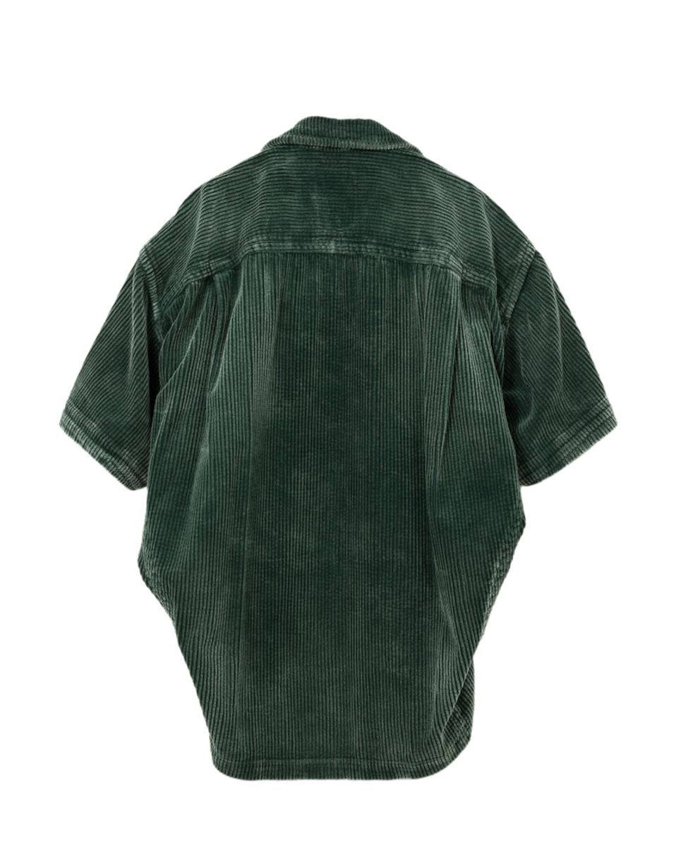 AMATEUR SEWN LIKE CORDUROY SHORT-SLEEVE SHIRT - MAISON MIHARA YASUHIRO - Verso