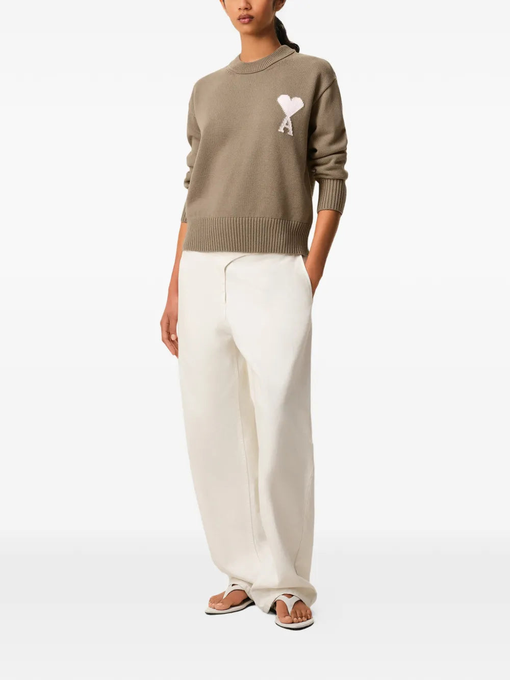 De coeur crew-neck sweater-AMI-Verso