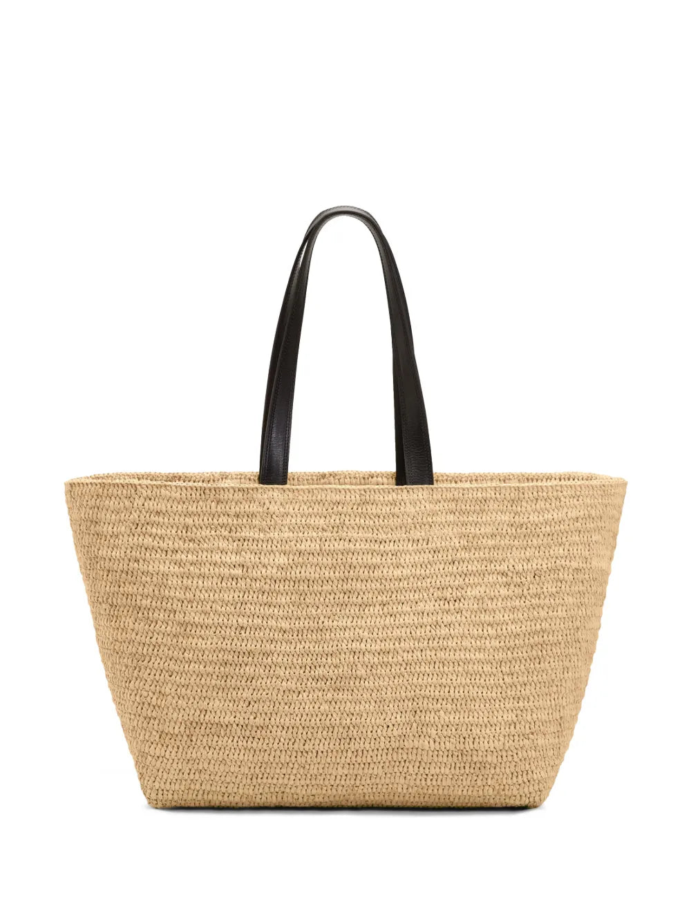 Large de coeur raffia tote bag-AMI-Verso