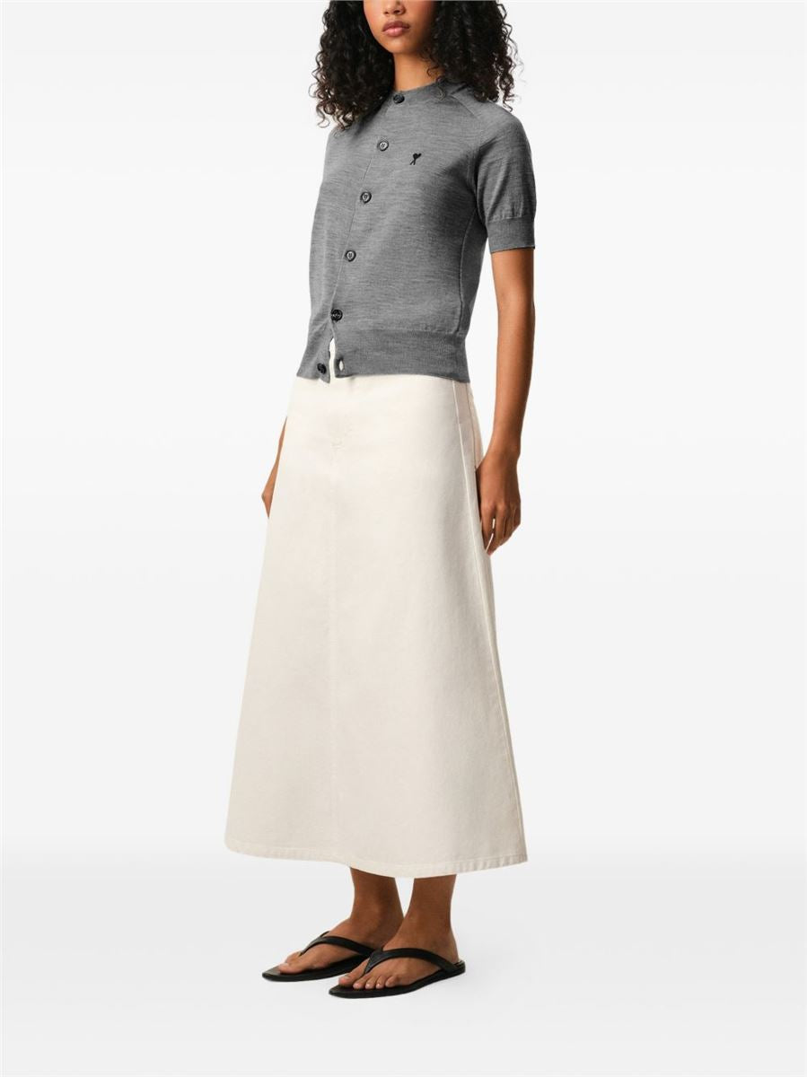 De coeur short-sleeves cardigan-AMI-Verso