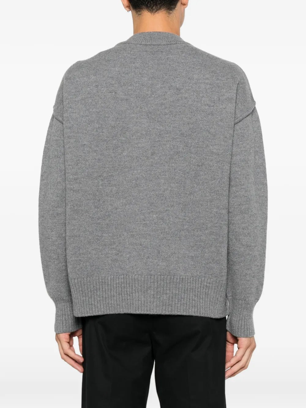 De coeur v-neck cardigan-AMI-Verso