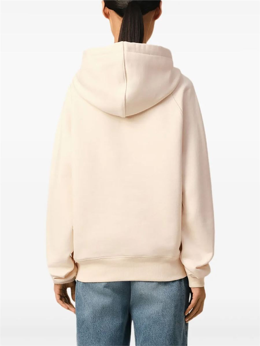 Ami paris logo patch drawstring hoodie-AMI-Verso