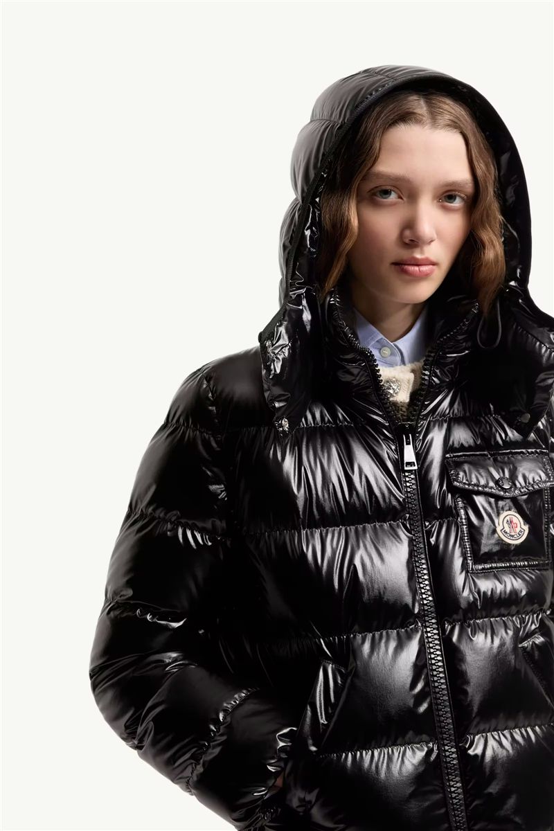 Andro hooded short down jacket-MONCLER-Verso
