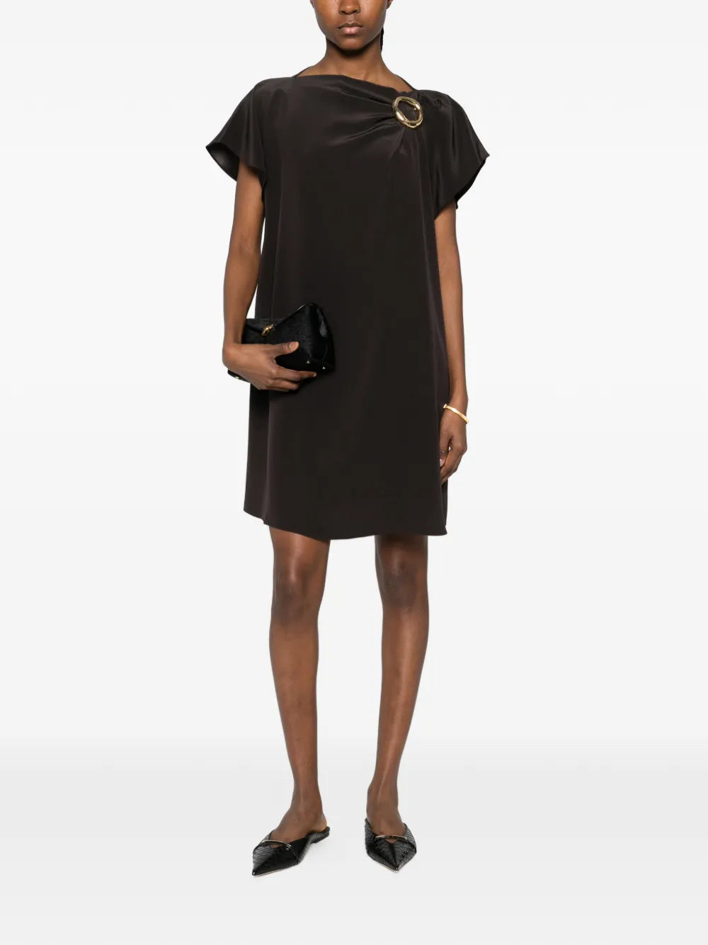 Anika ring-detail mini dress-JOSEPH-Verso