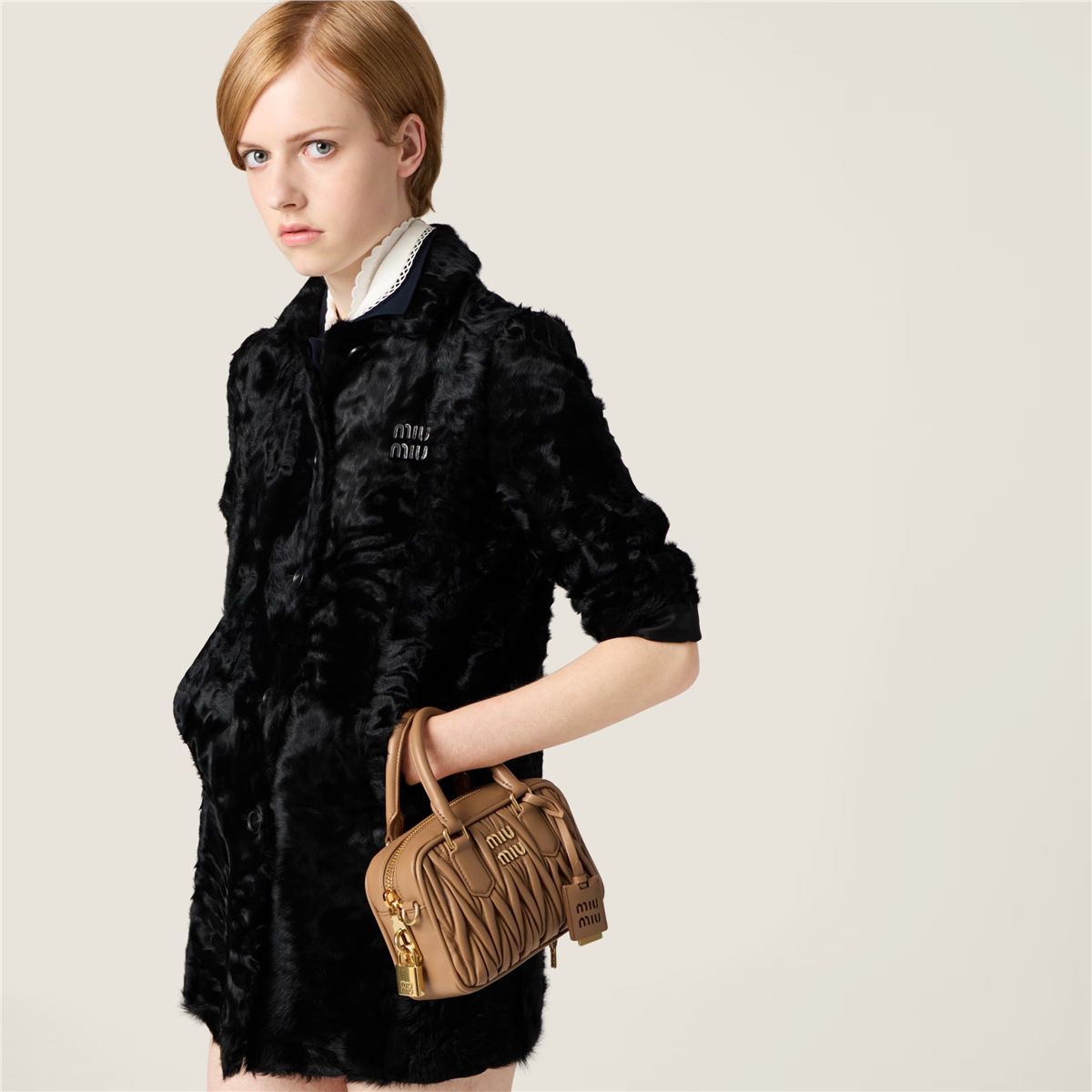 Arcadie matelassé nappa leather bag