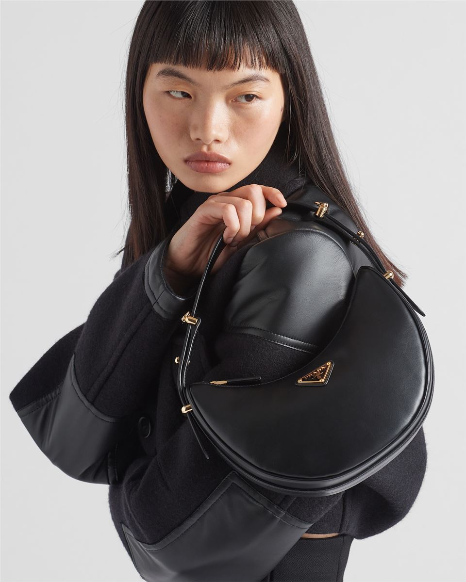 arqué small leather shoulder bag-PRADA-Verso