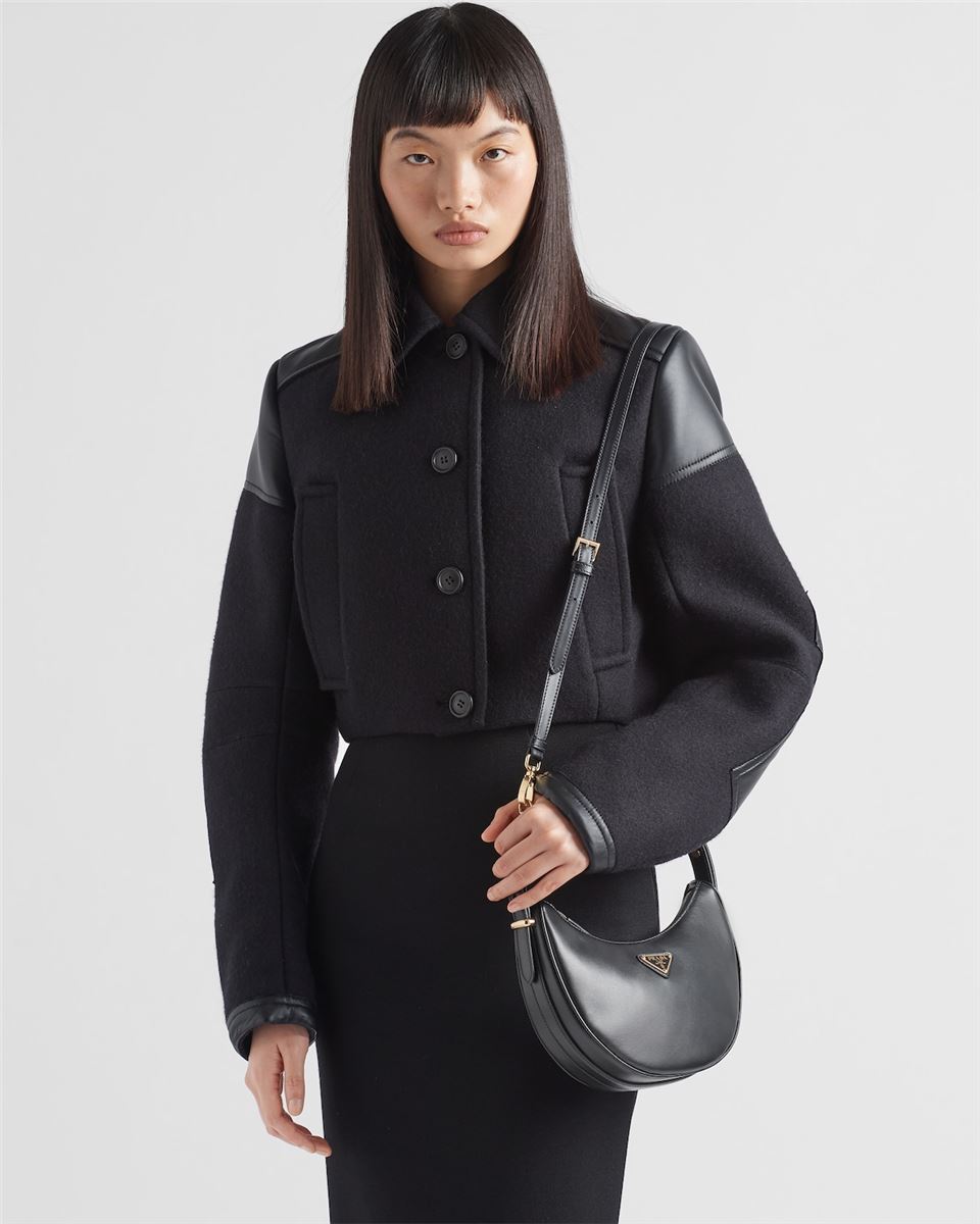 arqué small leather shoulder bag-PRADA-Verso