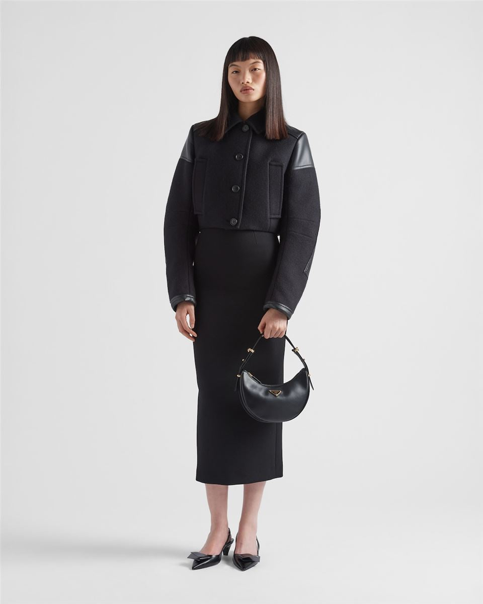 arqué small leather shoulder bag-PRADA-Verso