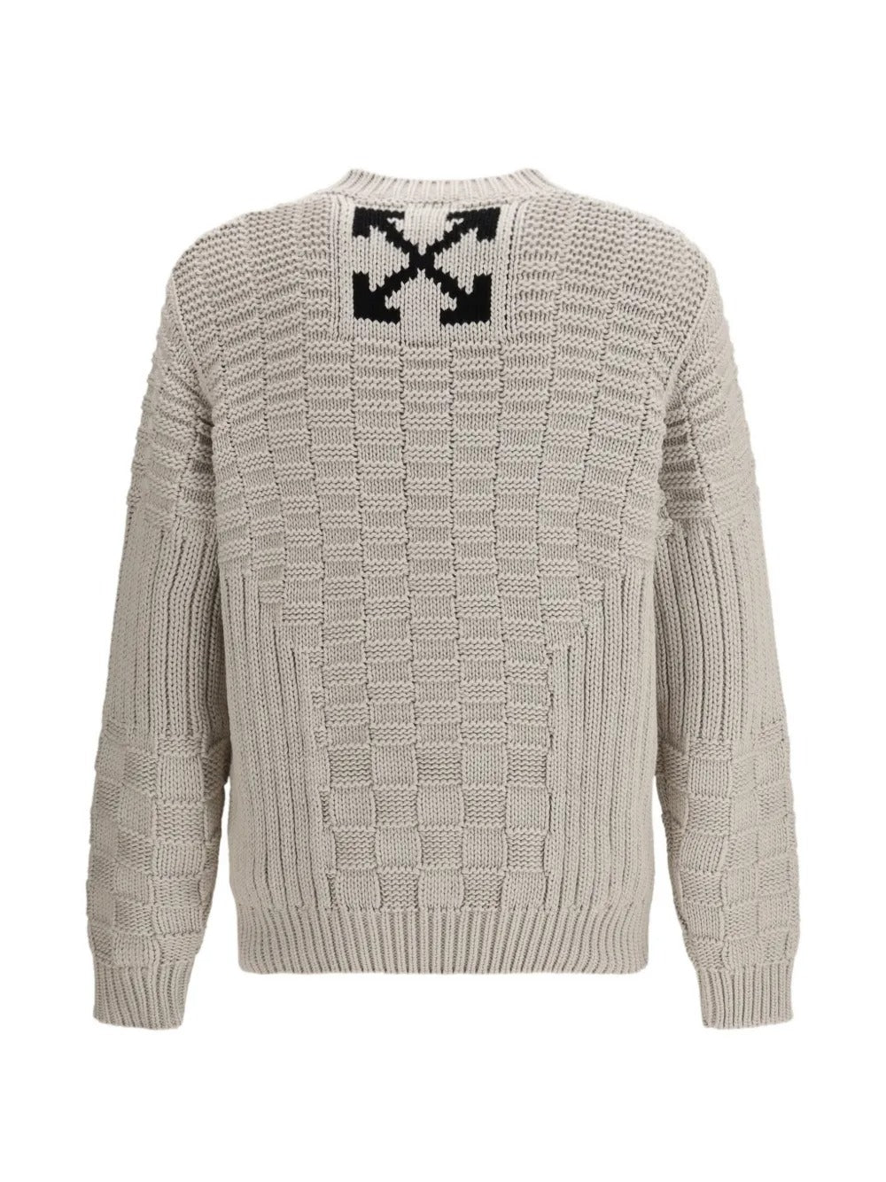 Arrow 3D Stitch Knit Crewneck-OFF-WHITE-Verso