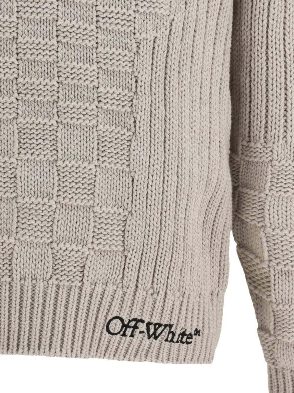 Arrow 3D Stitch Knit Crewneck-OFF-WHITE-Verso