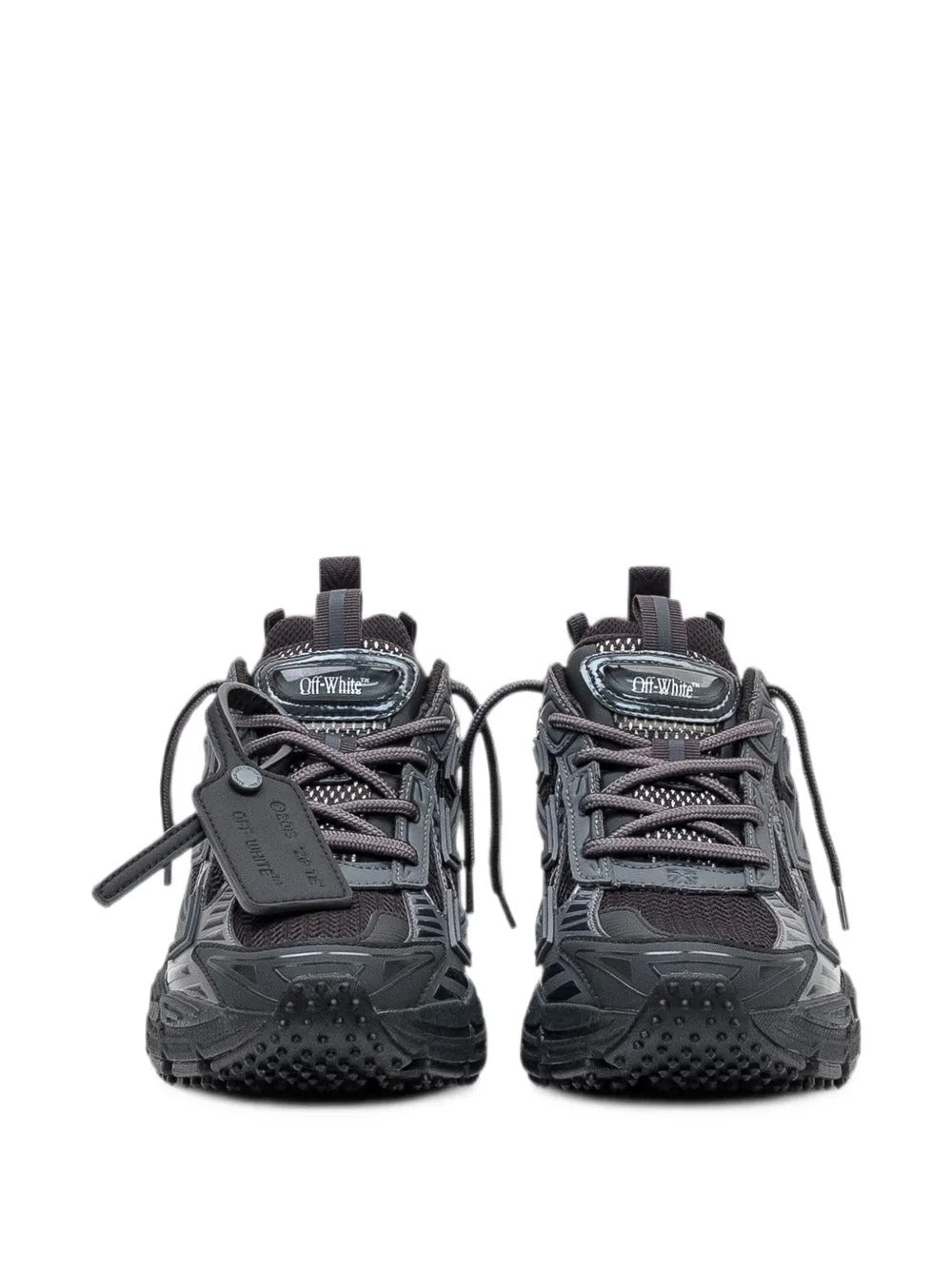 Arrows-patch panelled sneakers