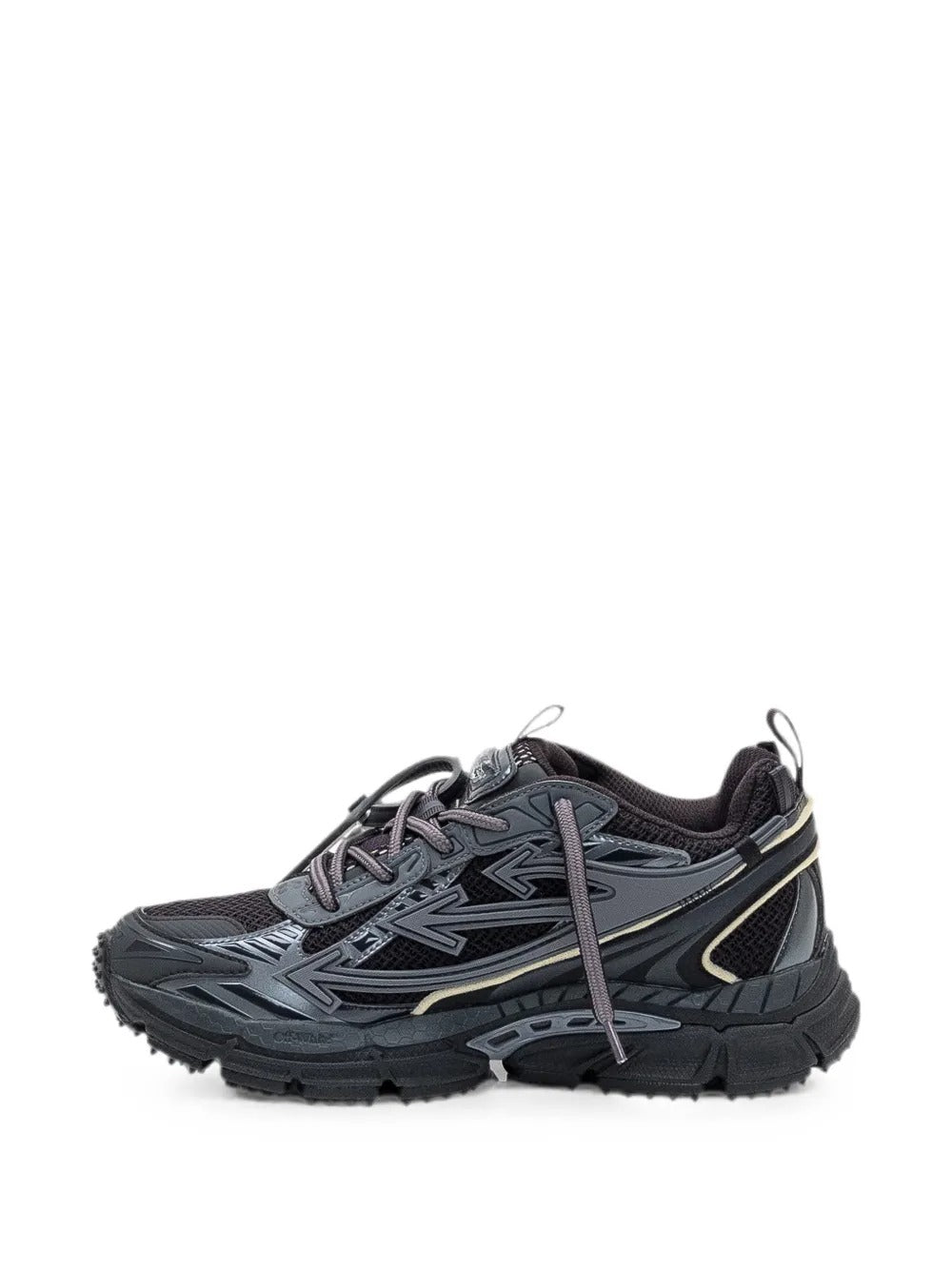 Arrows-patch panelled sneakers