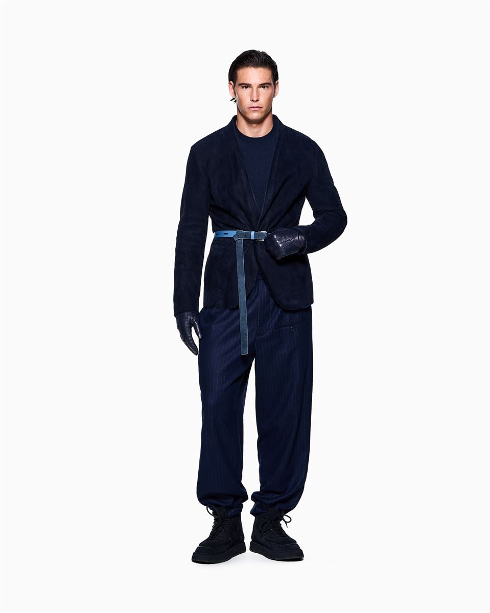 asv stretch cashmere and viscose-blend crew-neck t-shirt-GIORGIO ARMANI-Verso