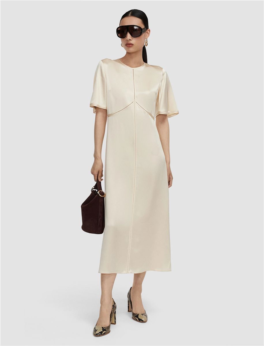 Aura silk satin dress-JOSEPH-Verso