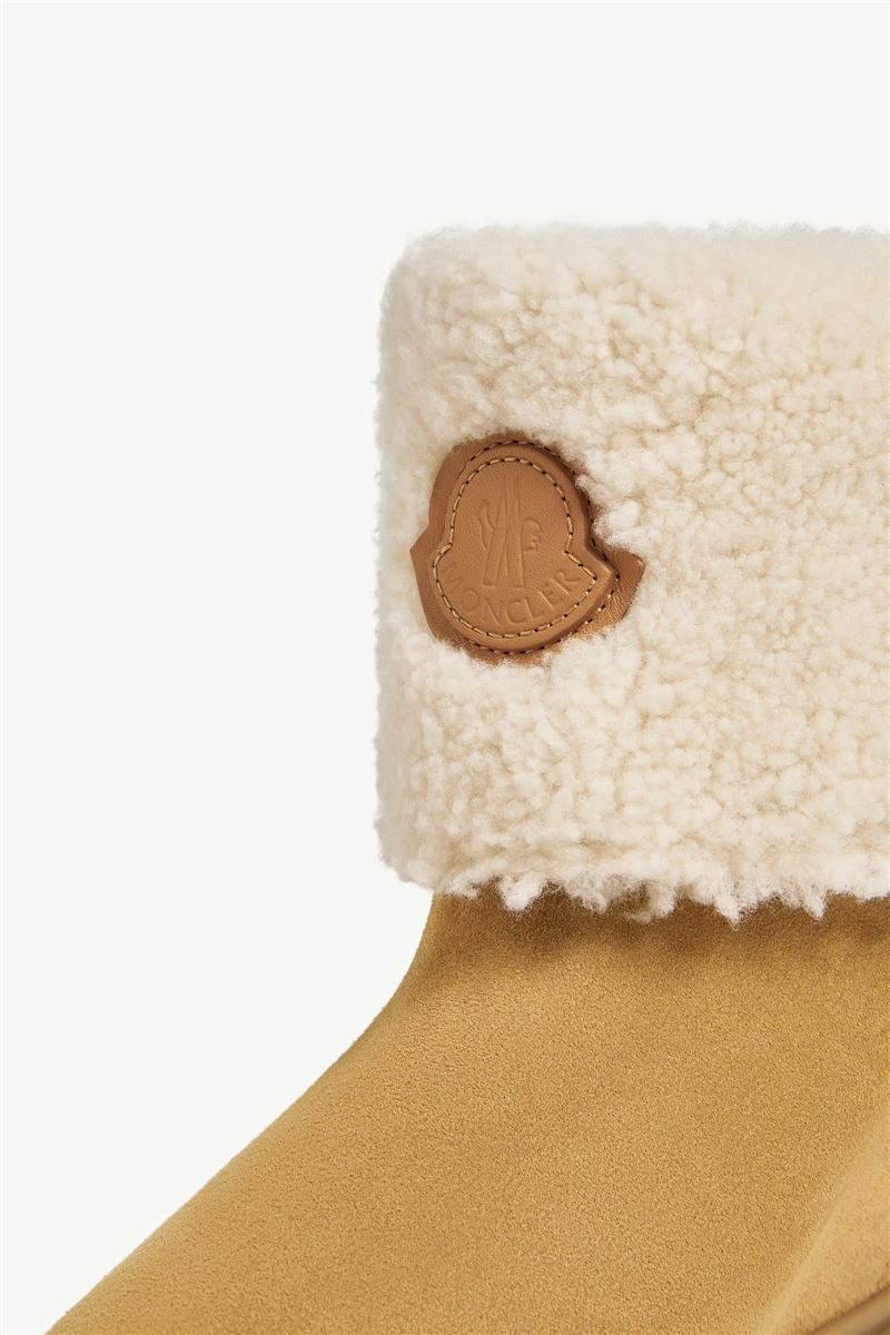Aurea mid suede & shearling boots-MONCLER-Verso