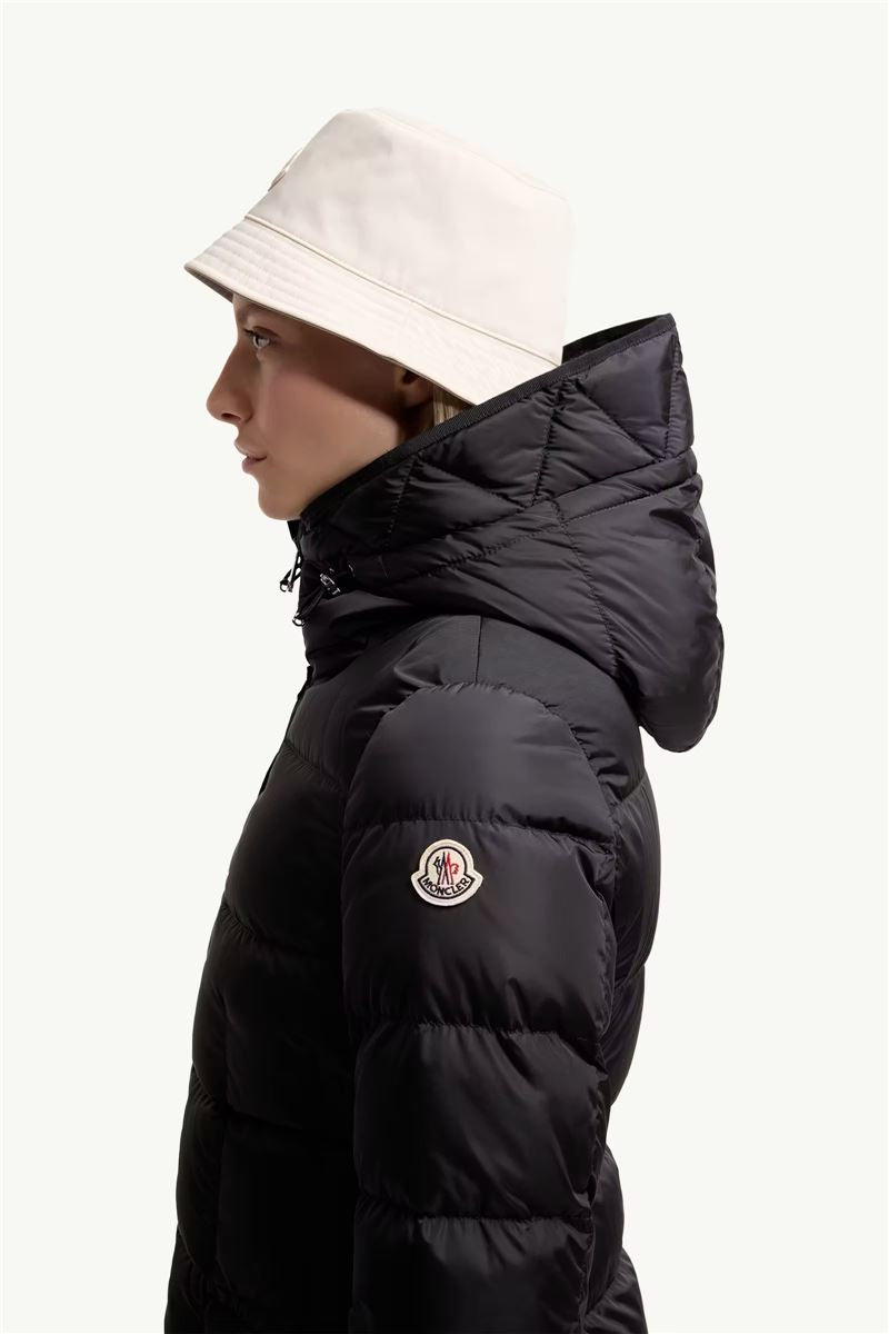 Avocette hooded long down jacket-MONCLER-Verso