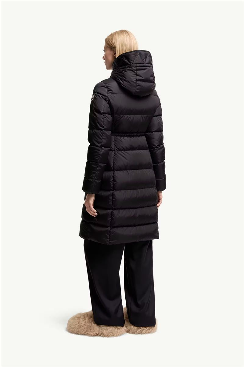 Avocette hooded long down jacket-MONCLER-Verso