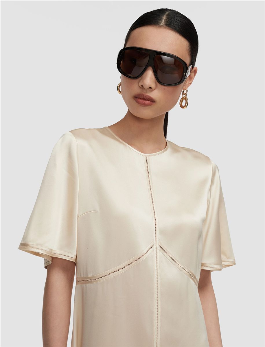 Aura silk satin dress-JOSEPH-Verso