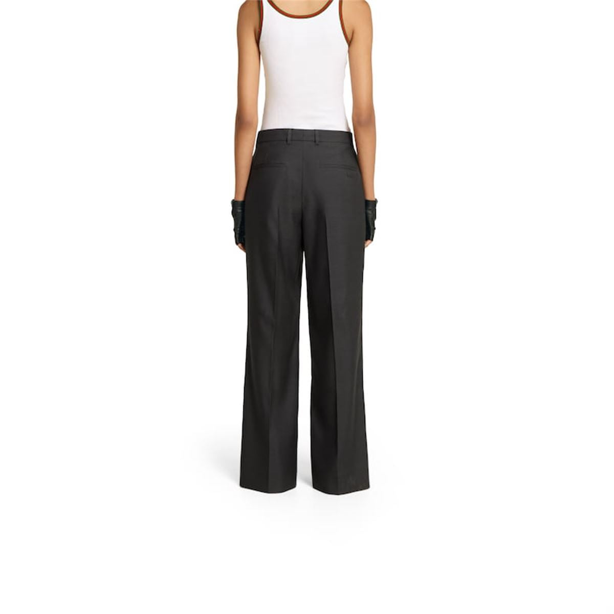 OVERSIZE LOW WAIST PETITE FIT WOOL PANT - GUCCI - Verso