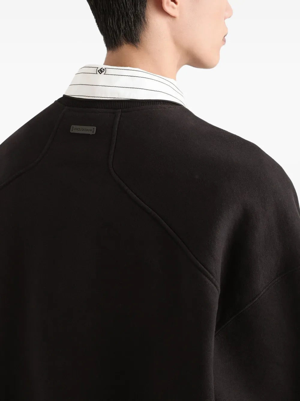 Cropped long-sleeve sweatshirt