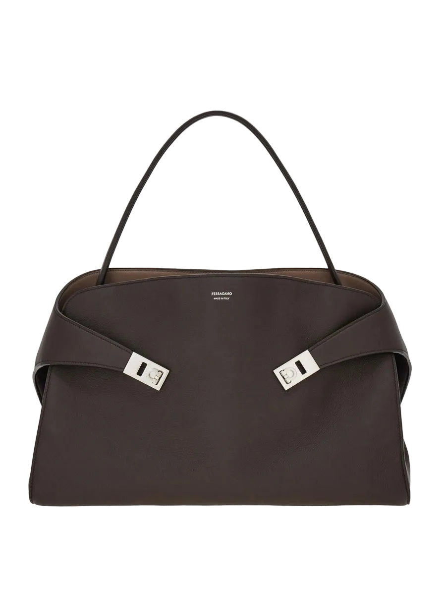 Hug soft bicolor shoulder bag (l)-FERRAGAMO-309551-TU-Verso