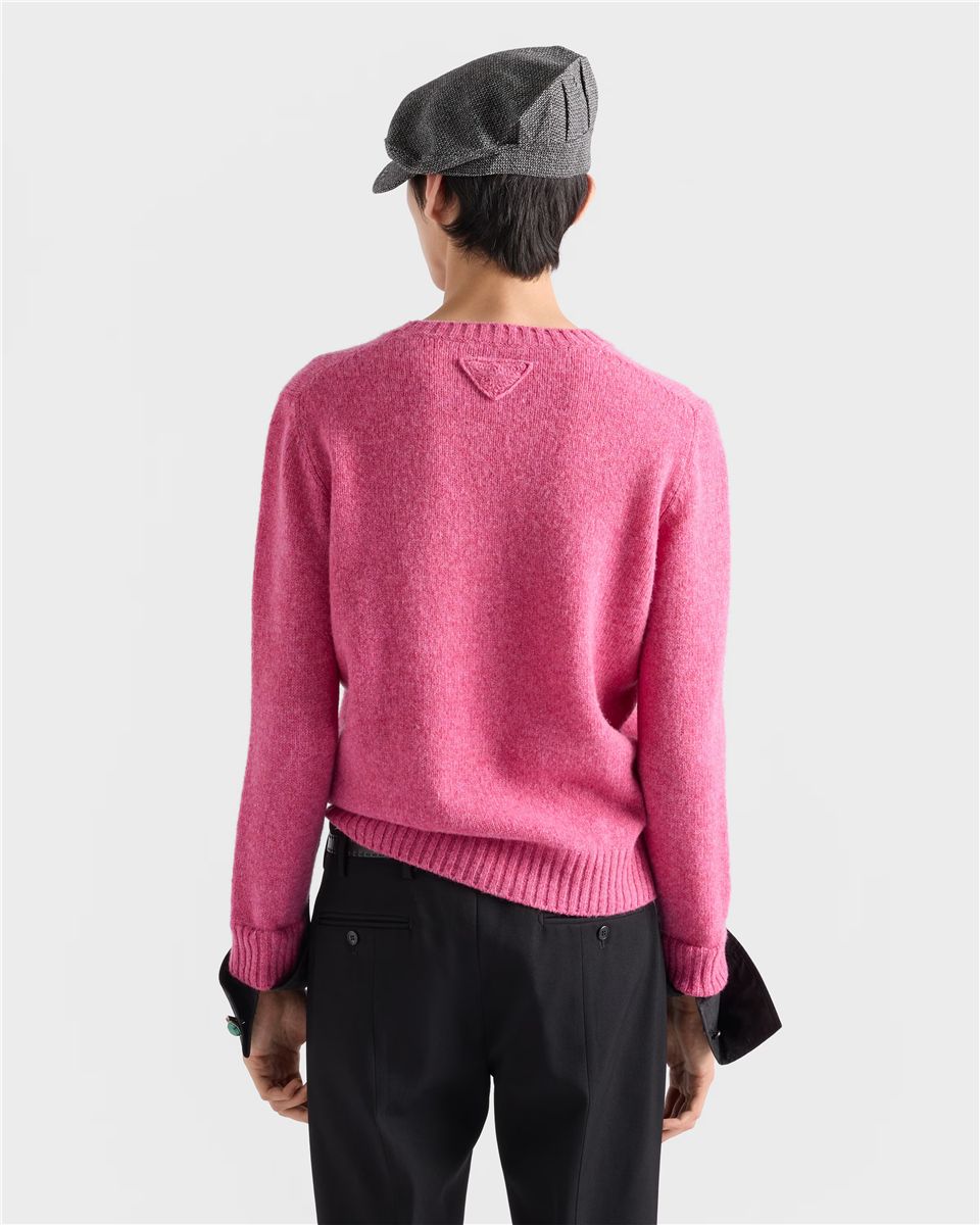 Shetland wool crew-neck sweater-PRADA-Verso