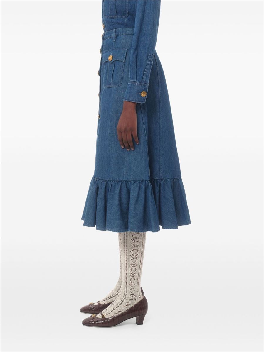 LIGHTWEIGHT DENIM SKIRT - VALENTINO - Verso