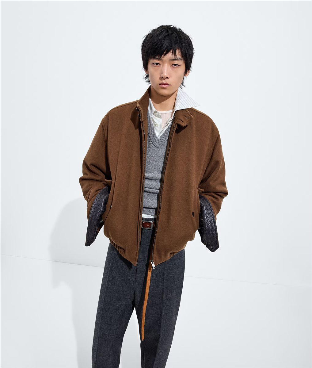 Wool and cashmere blouson-BOTTEGA VENETA-Verso