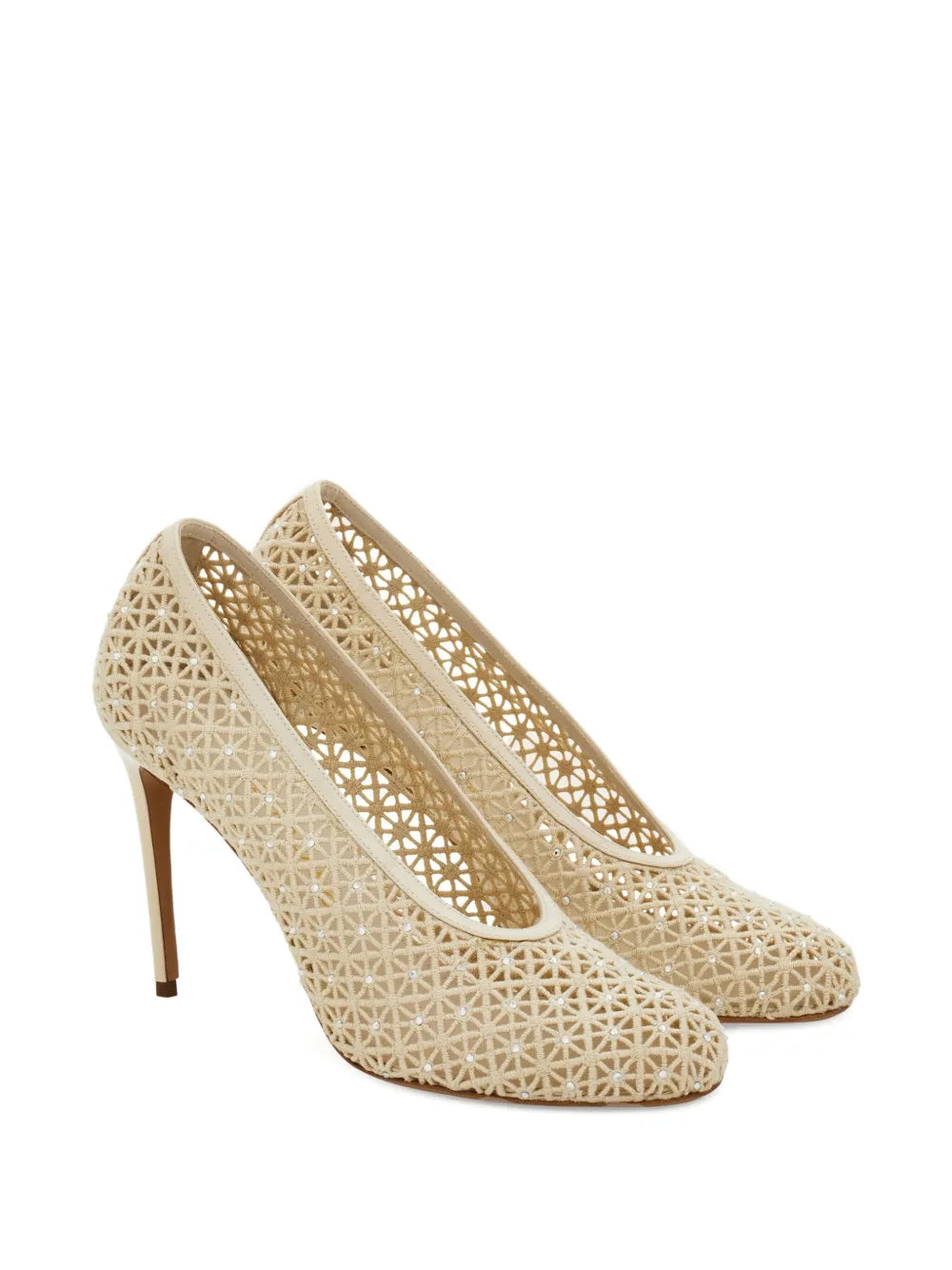 90mm macramé pumps