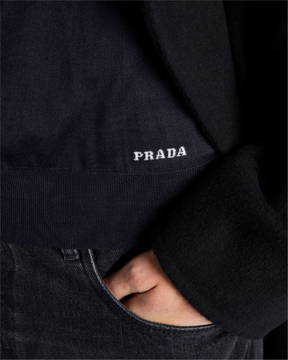 RECYCLED-SILK SWEATER - PRADA - Verso