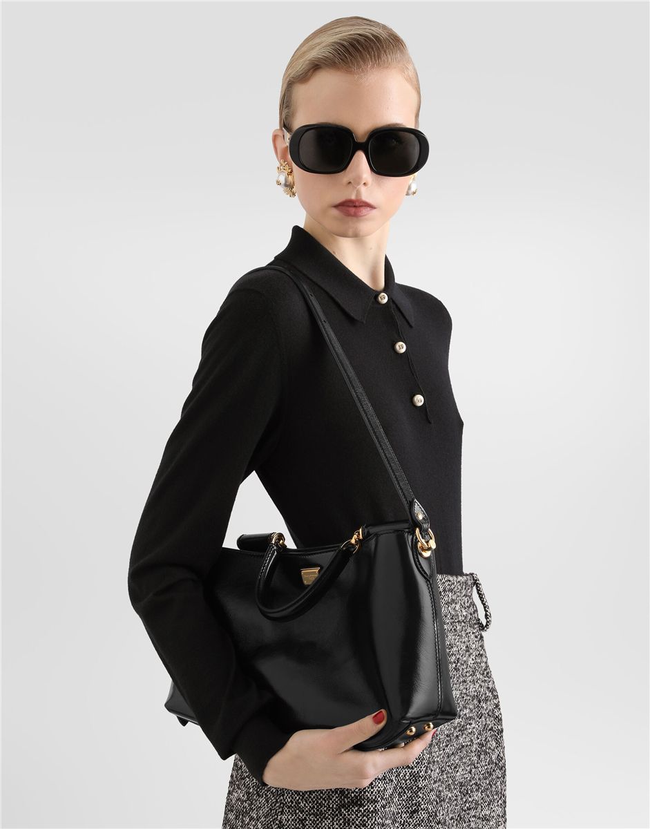 Medium vittoria calfskin handbag-DOLCE&GABBANA-Verso