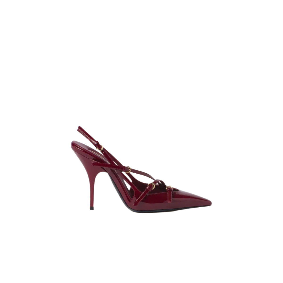 PATENT LEATHER SLINGBACKS WITH BUCKLES