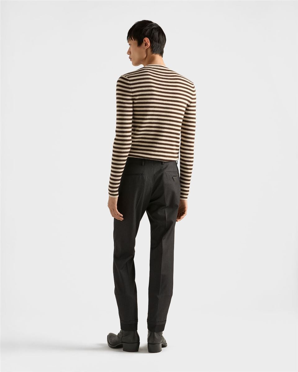 superfine wool crew-neck sweater-PRADA-Verso