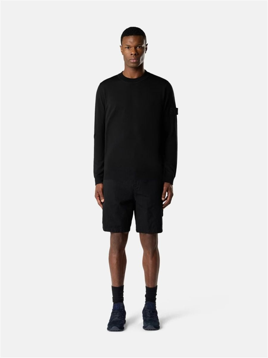 Regular-fit crewneck jumper with ribbed trims