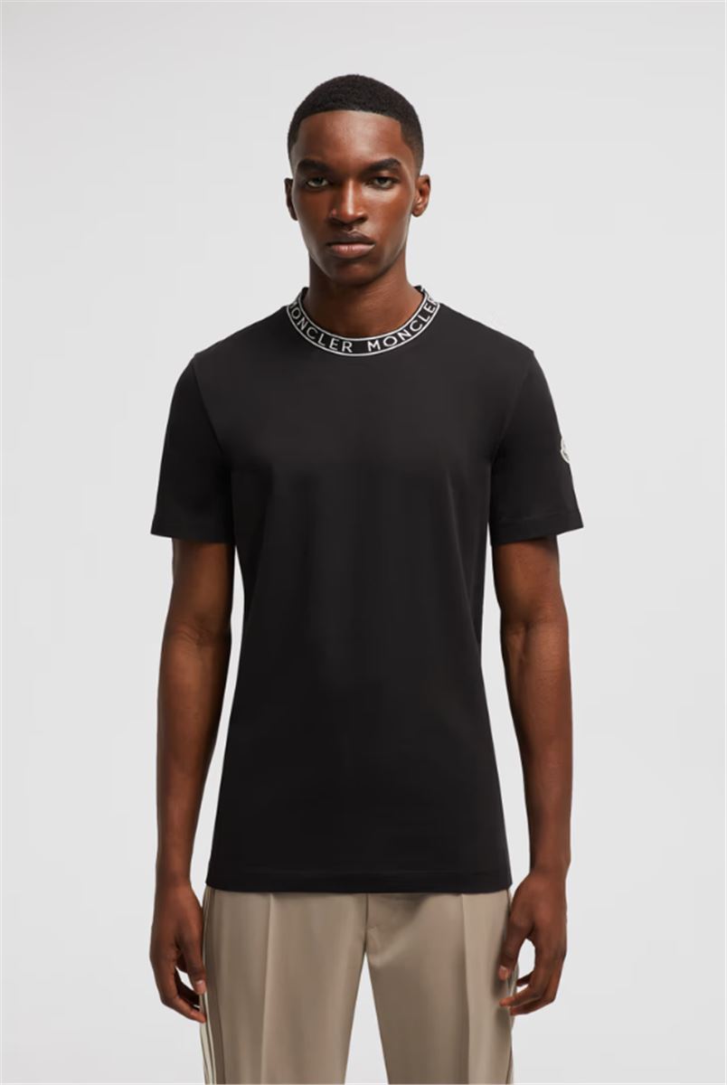 LOGO-TRIMMED COTTON T-SHIRT -  MONCLER -  Verso