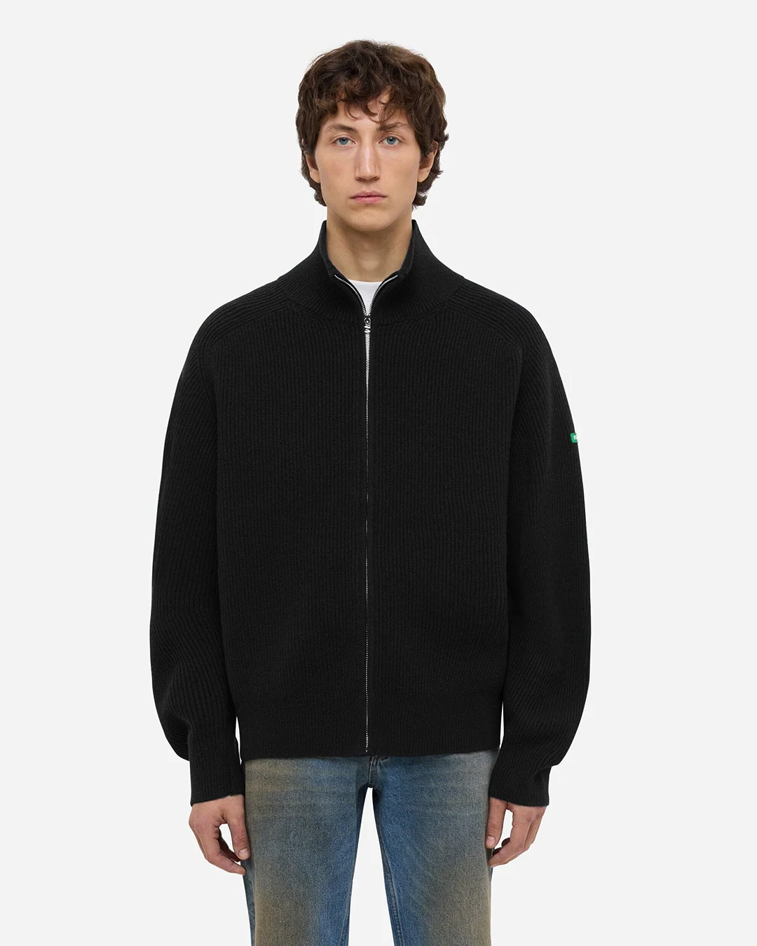 Badge Knit Cardigan-FLÂNEUR-Verso