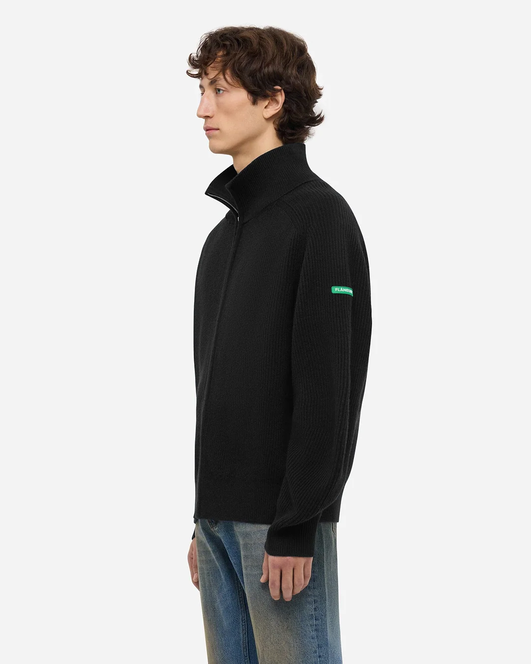 Badge Knit Cardigan-FLÂNEUR-Verso