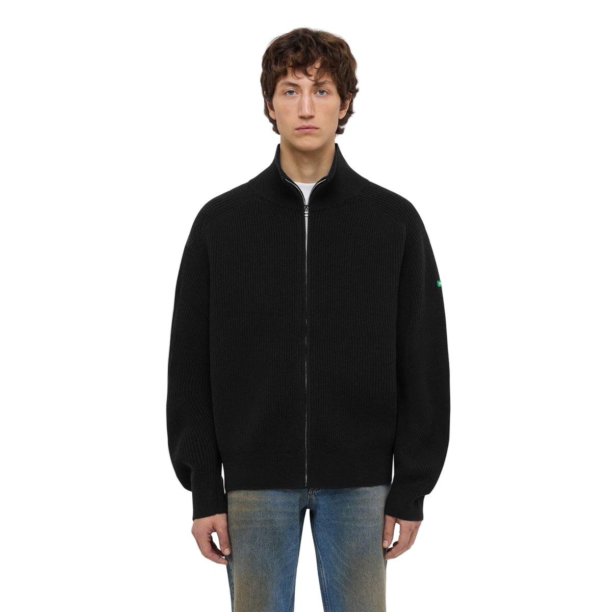 badge knit cardigan-FLANEUR-Verso
