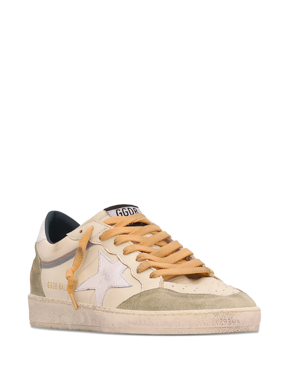 Ball star suede-panel sneakers-GOLDEN GOOSE-Verso