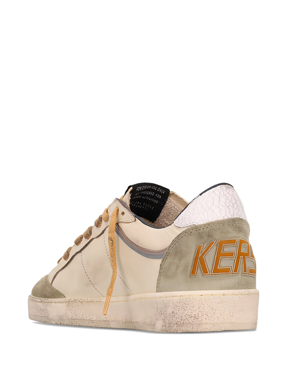 Ball star suede-panel sneakers-GOLDEN GOOSE-Verso