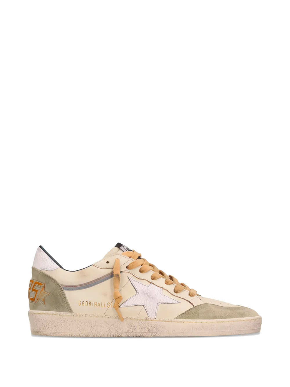 Ball star suede-panel sneakers-GOLDEN GOOSE-Verso