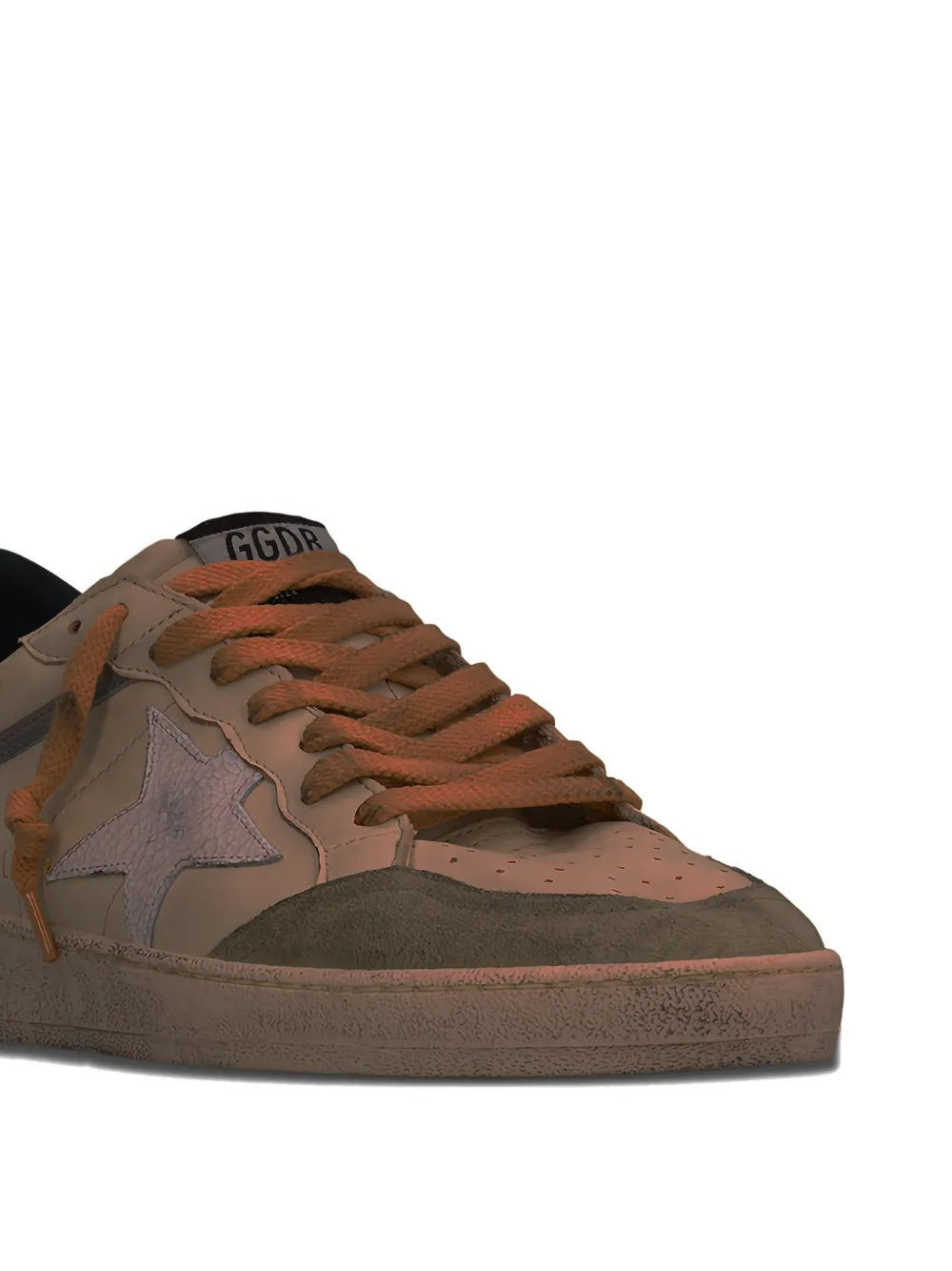 Ball star suede-panel sneakers-GOLDEN GOOSE-Verso