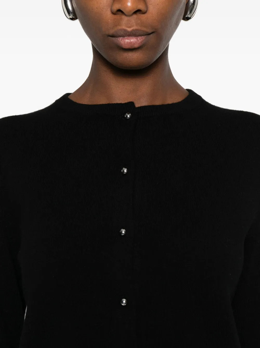 Band-collar cardigan-VINCE-Verso