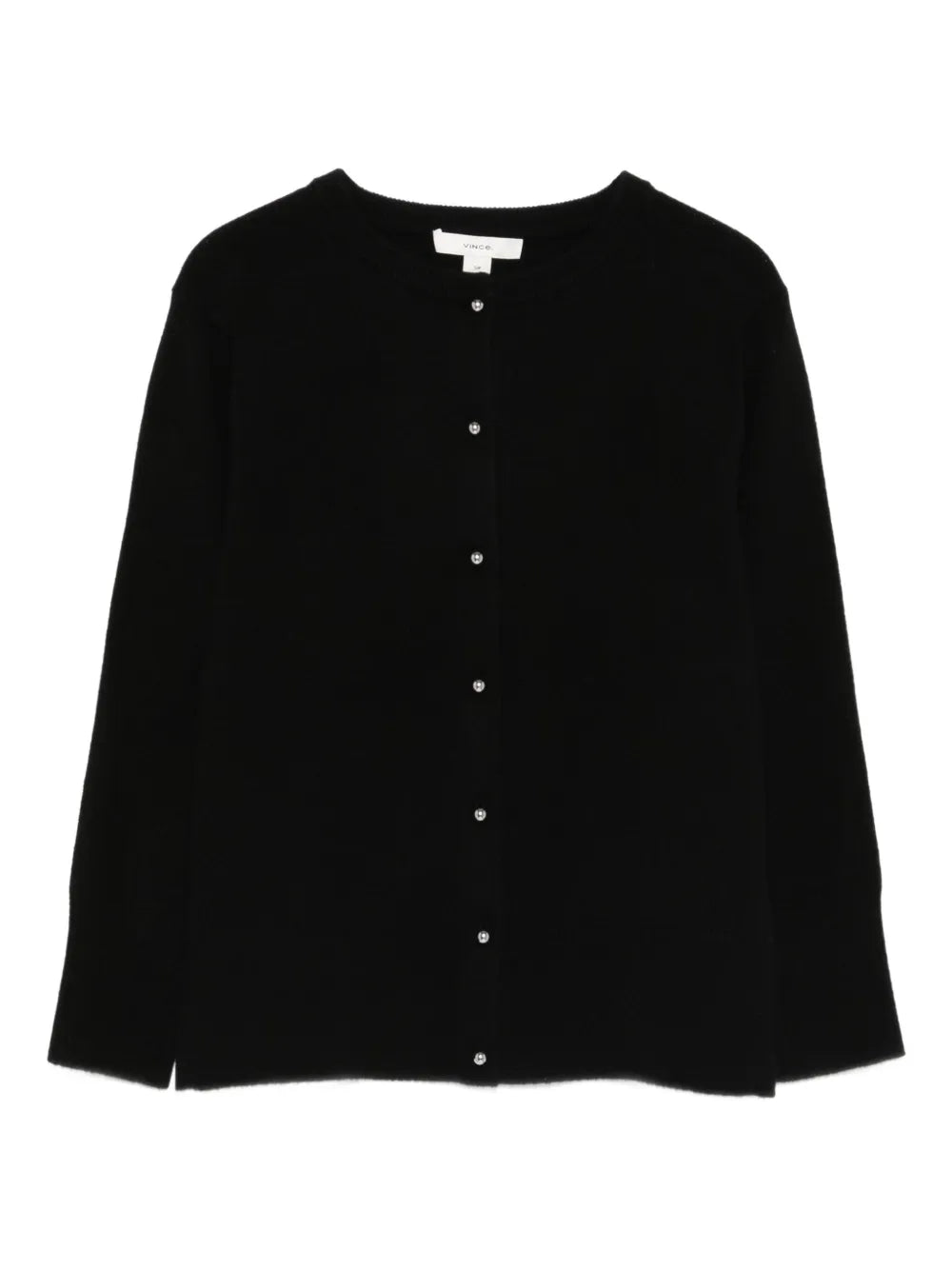 Band-collar cardigan-VINCE-Verso