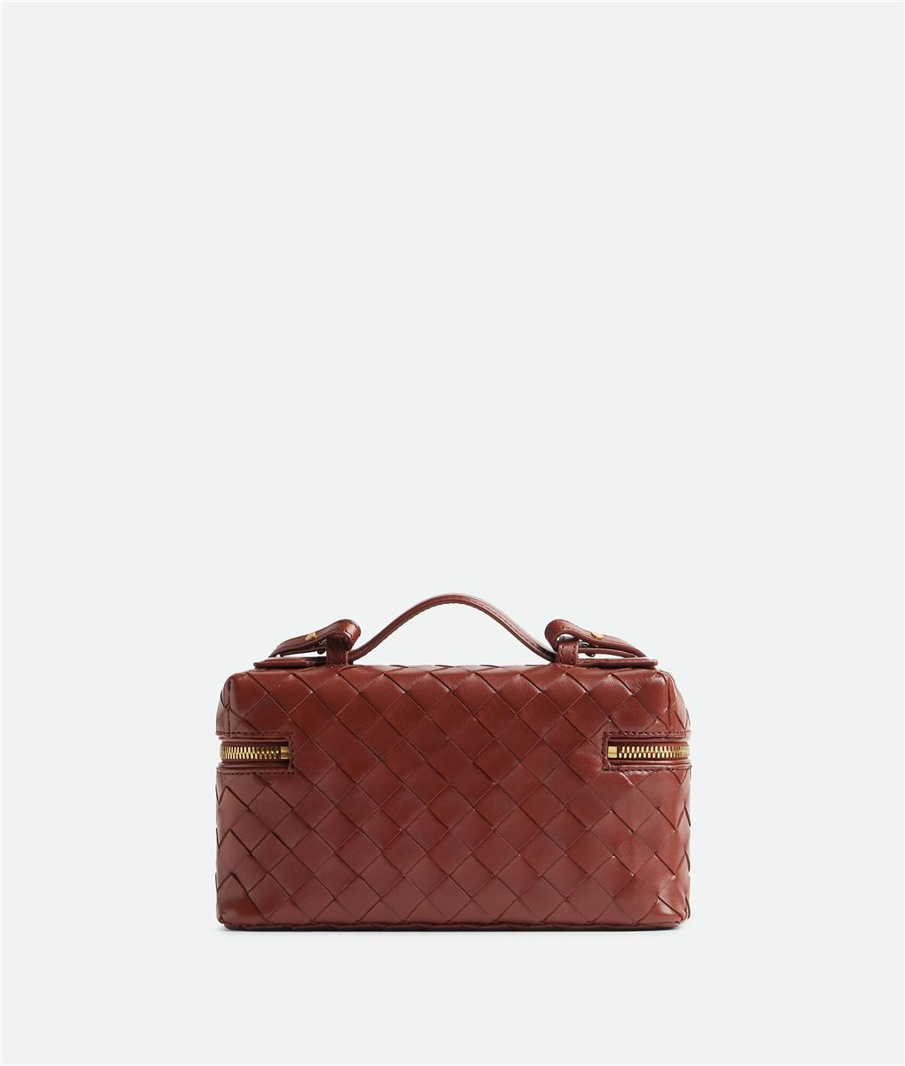 【関税込み】Bottega Veneta ブラウン Bang Bang バッグ BOTTEGA VENETA Bang Bang Vanity イントレチャートレザー