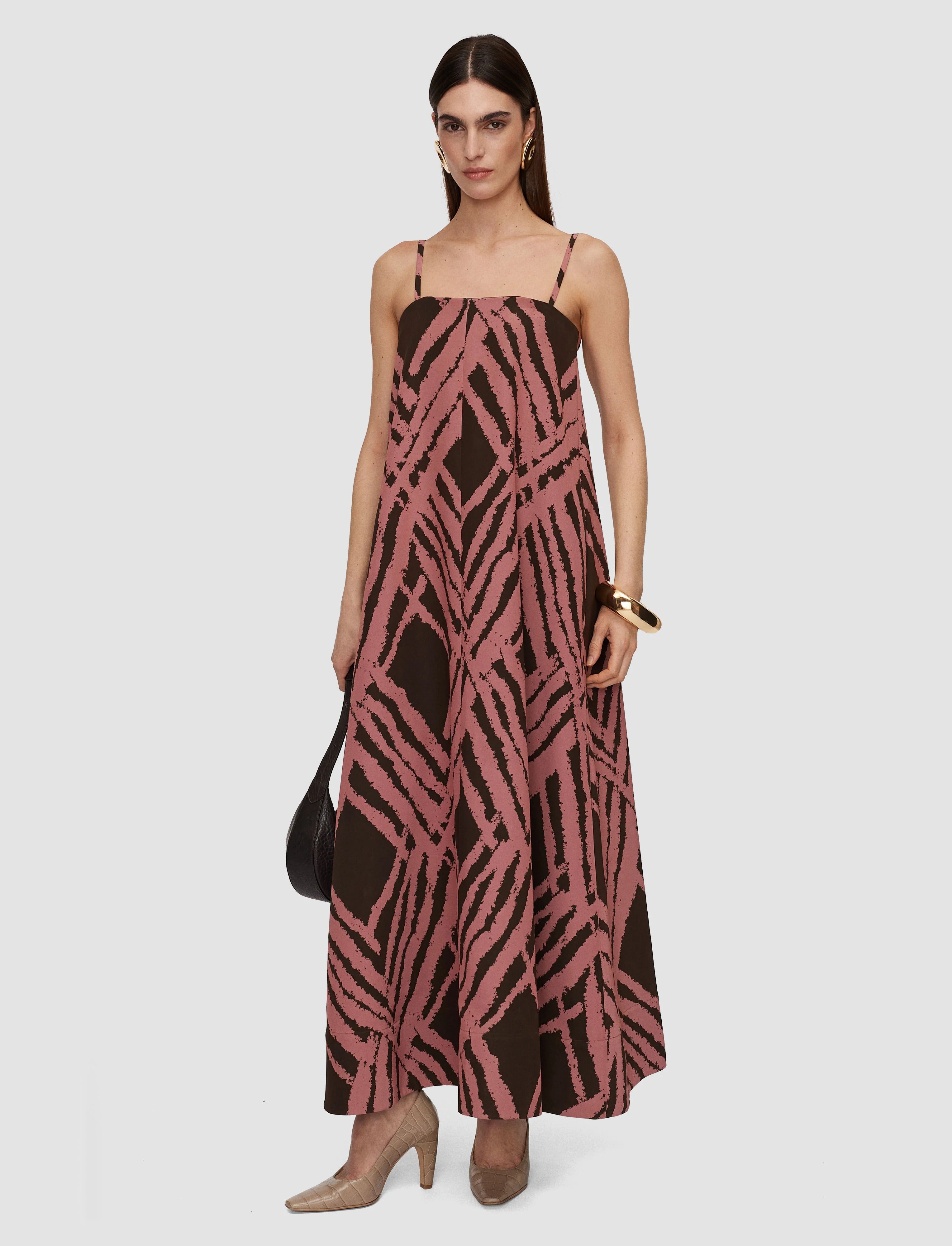 Banna satin twill strapless dress-JOSEPH-Verso