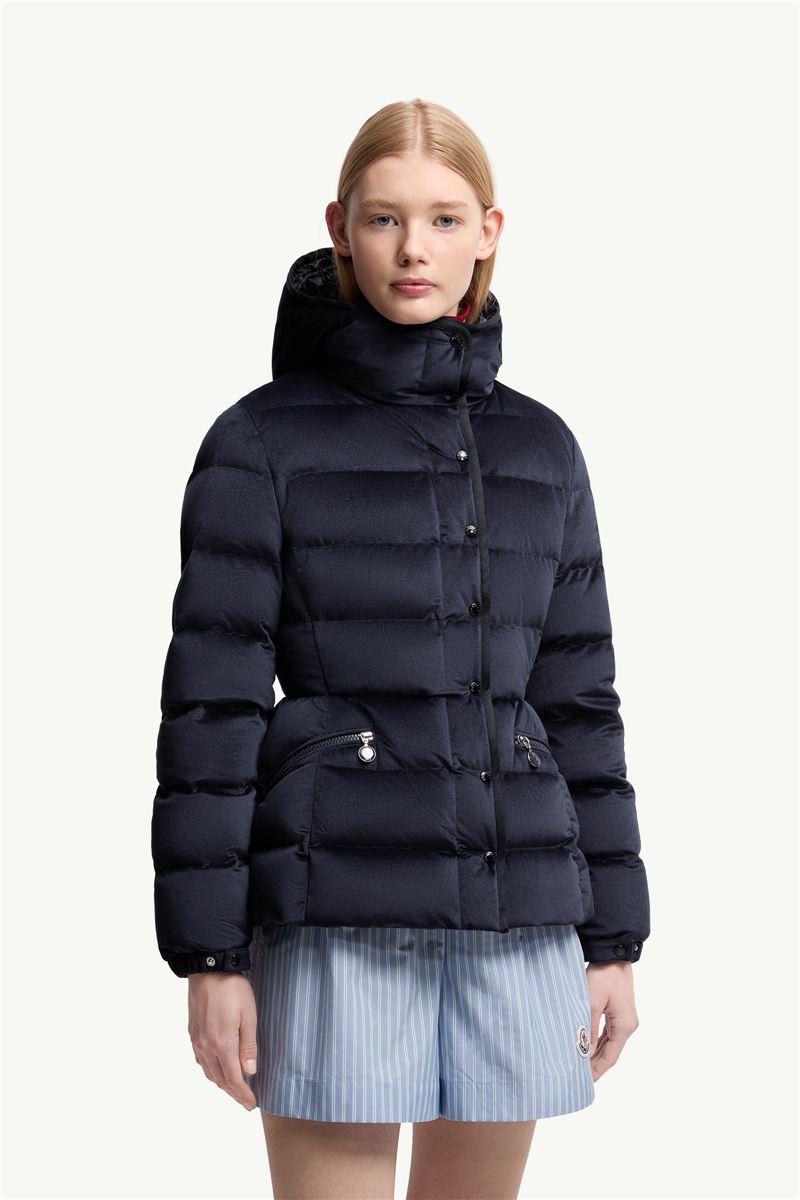 BARANTE HOODED VELOUR SHORT DOWN JACKET-MONCLER-Verso